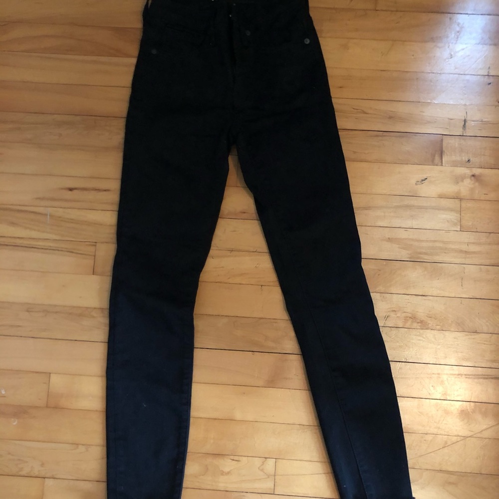 Madewell high rise black skinny jeans